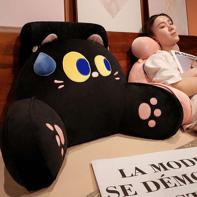 クッション クッション 猫型ランバーサポート枕