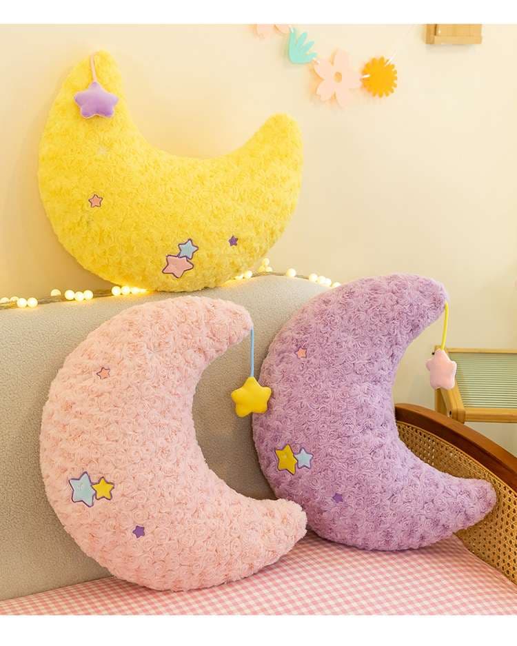 クッション ゆめかわ月と星のぬいぐるみクッション