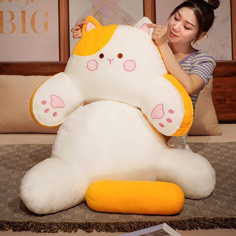 クッション もちもちウサギ型背もたれクッション