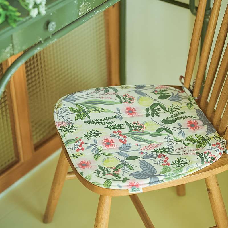 クッション クッション 四季の草花 ボタニカルチェアパッド