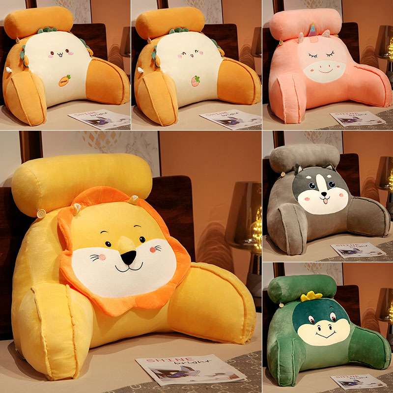 クッション 動物キャラクターの背もたれクッション