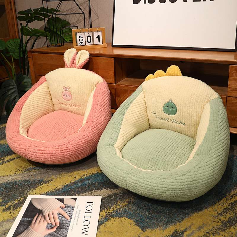 クッション 動物モチーフ コーデュロイ座椅子クッション