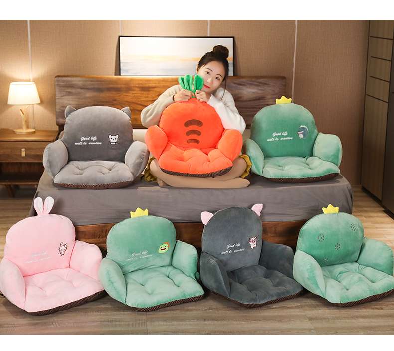 クッション クッション 動物モチーフ付きふわふわ座椅子