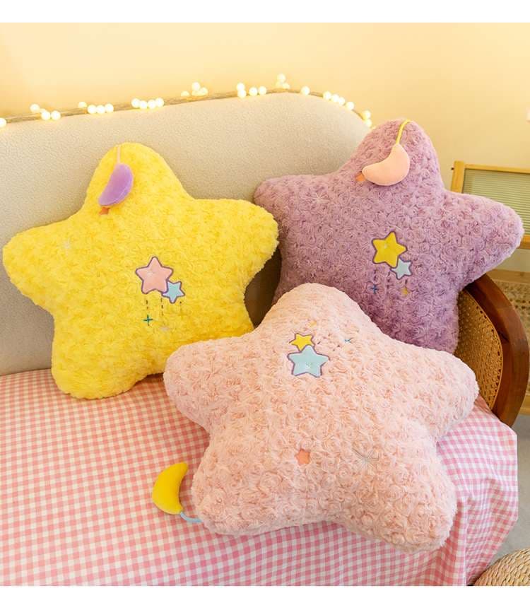 クッション ゆめかわ月と星のぬいぐるみクッション