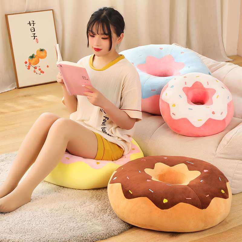 クッション ふわふわドーナツ型クッション