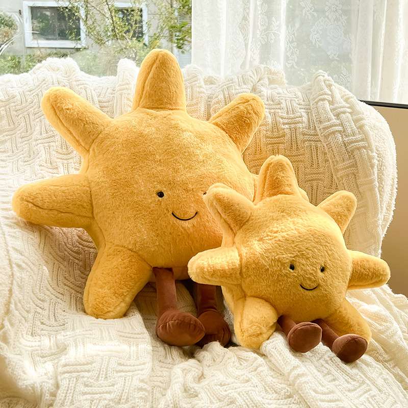クッション にこにこお月様と太陽のぬいぐるみクッション