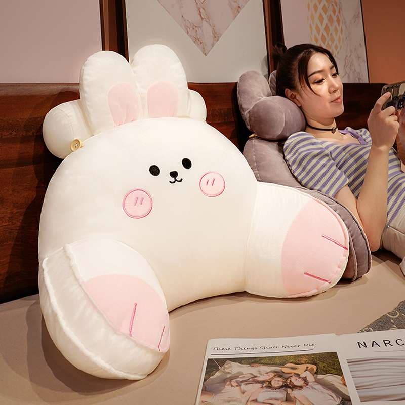 クッション もちもちウサギ型背もたれクッション