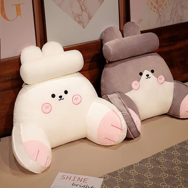 クッション もちもちウサギ型背もたれクッション