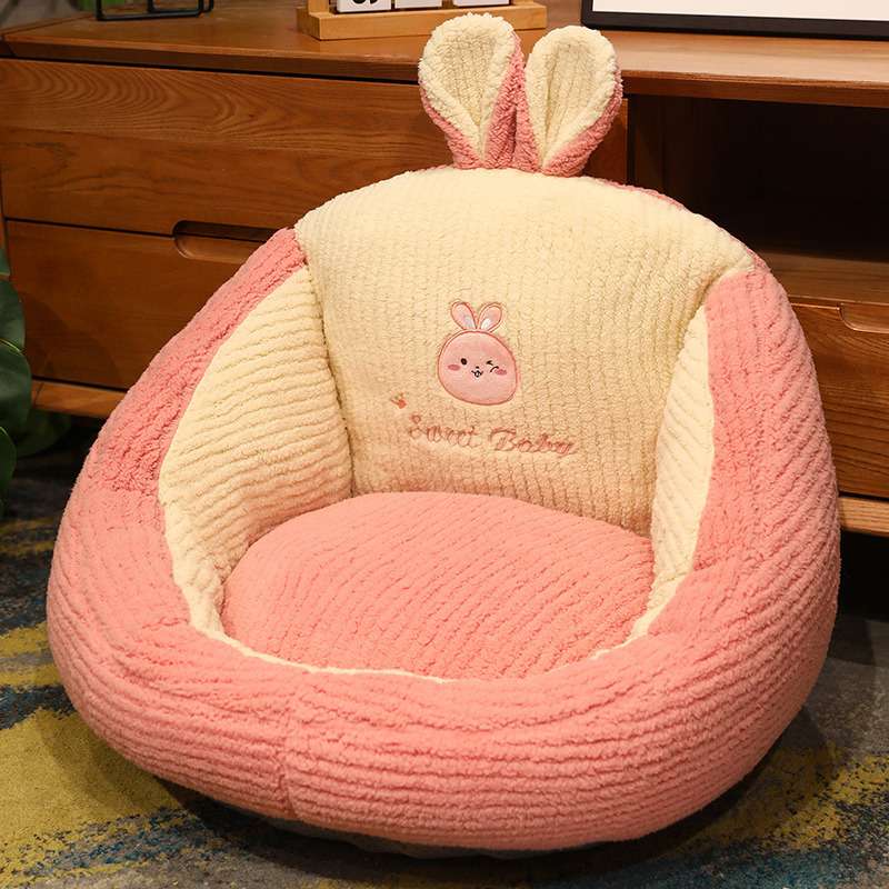 クッション 動物モチーフ コーデュロイ座椅子クッション