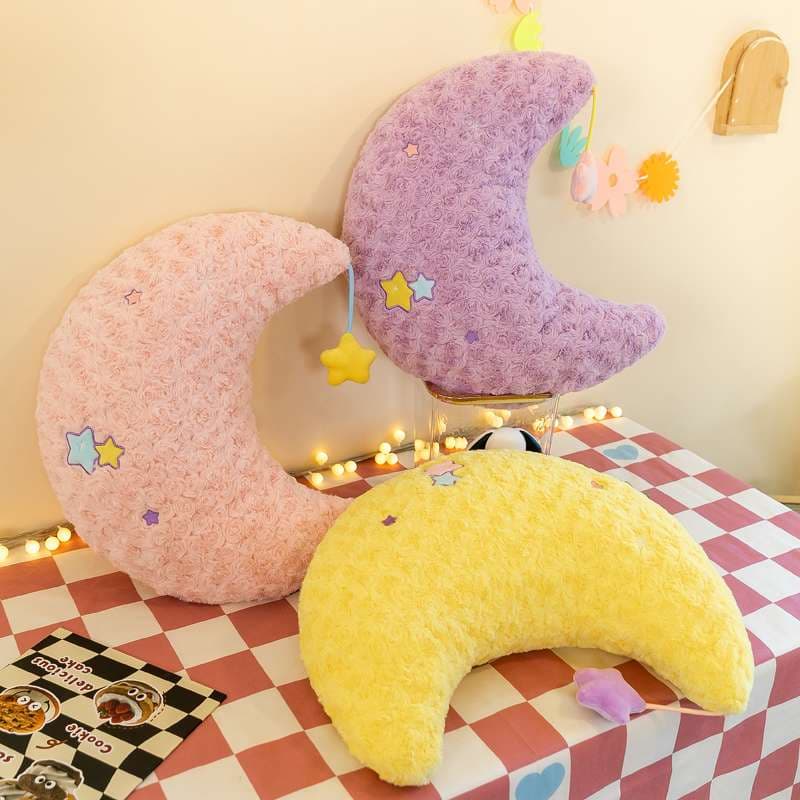 クッション ゆめかわ月と星のぬいぐるみクッション