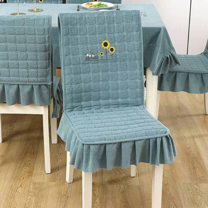 クッション クッション ひまわり刺繍入りキルトチェアカバー