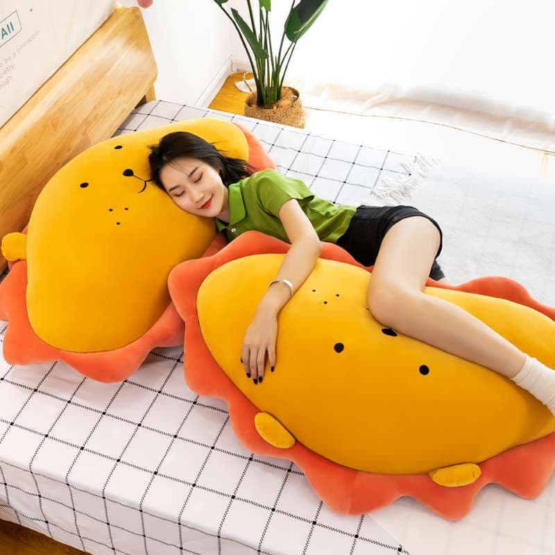 クッション にっこり笑顔のライオンぬいぐるみクッション