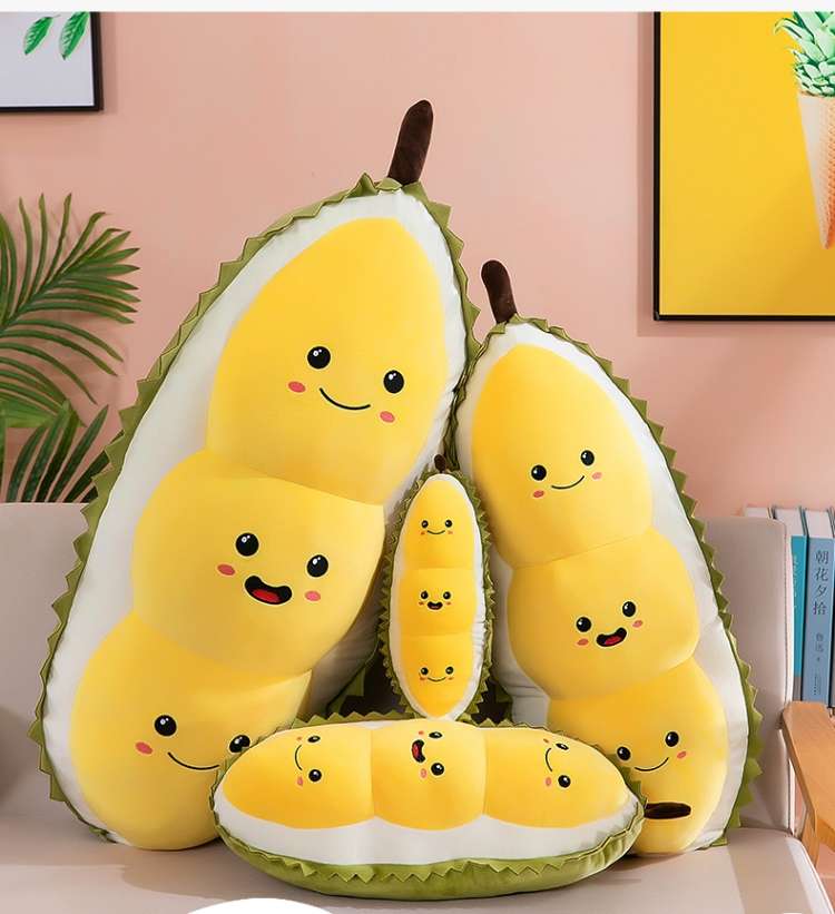 クッション ドリアン型ぬいぐるみクッション