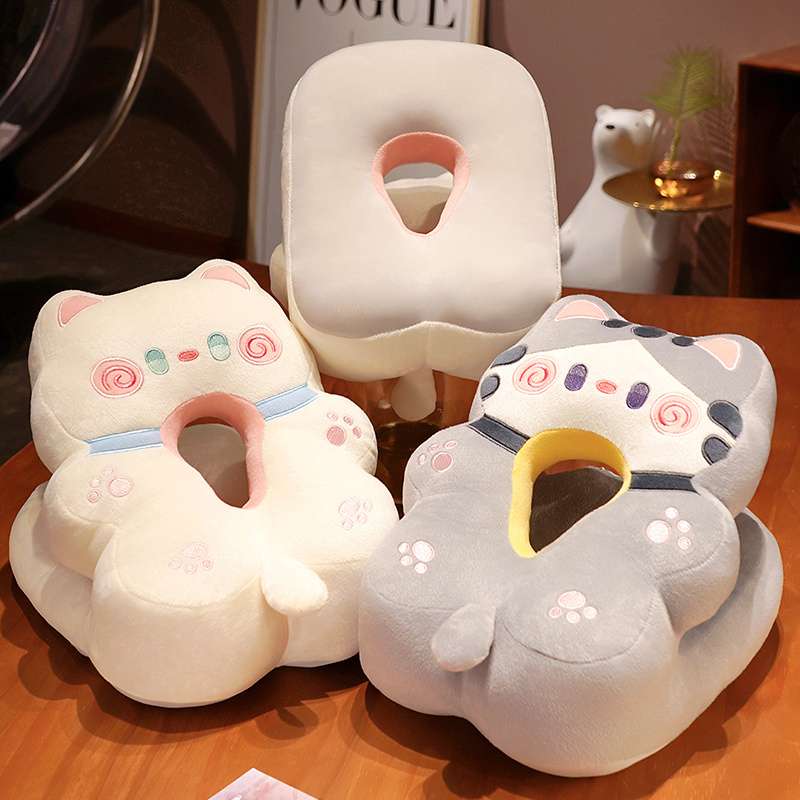 クッション クッション もちもち猫型首枕