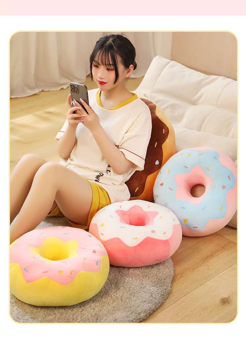 クッション ふわふわドーナツ型クッション