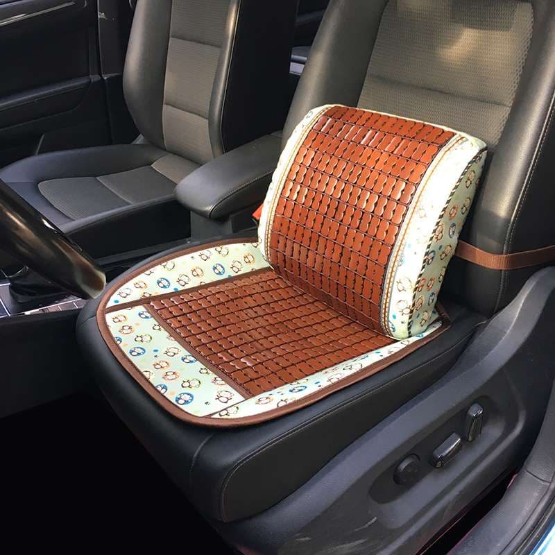 クッション クッション 竹素材 車用腰当てと首枕セット