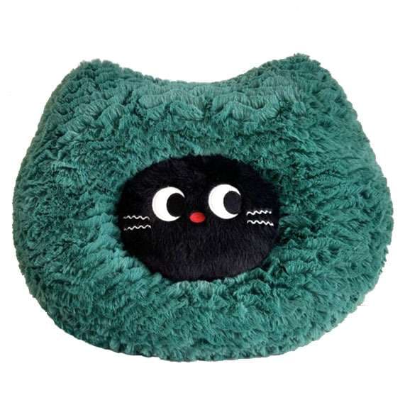 クッション もこもこ猫顔クッション
