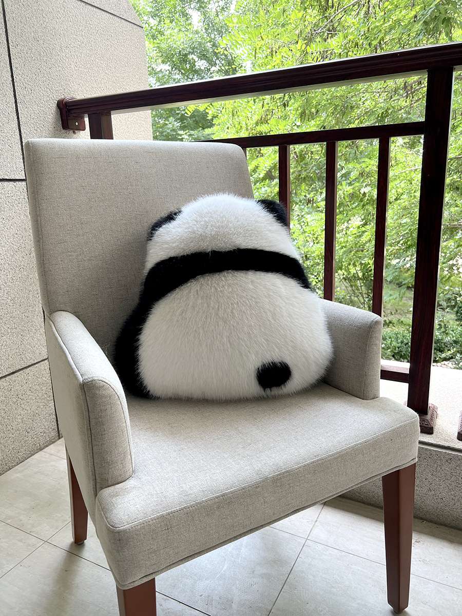 クッション もちもちパンダのぬいぐるみクッション