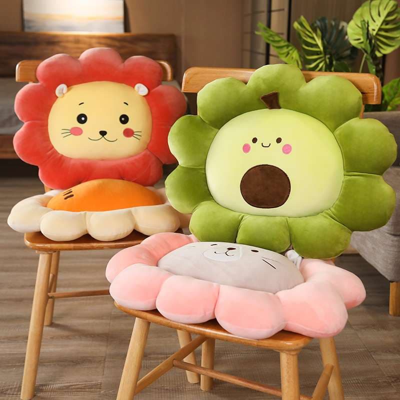 クッション お花型キャラクタークッション