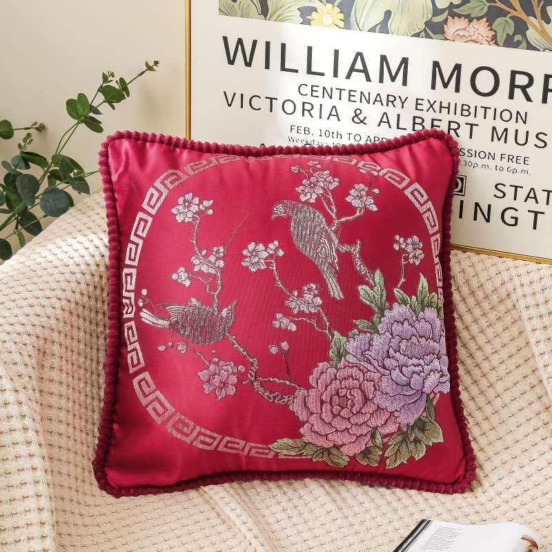 クッション 優雅な花園刺繍クッション コレクション