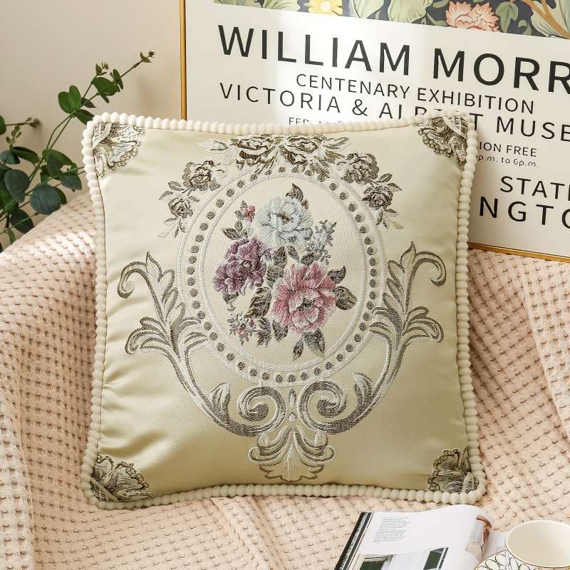 クッション 優雅な花園刺繍クッション コレクション