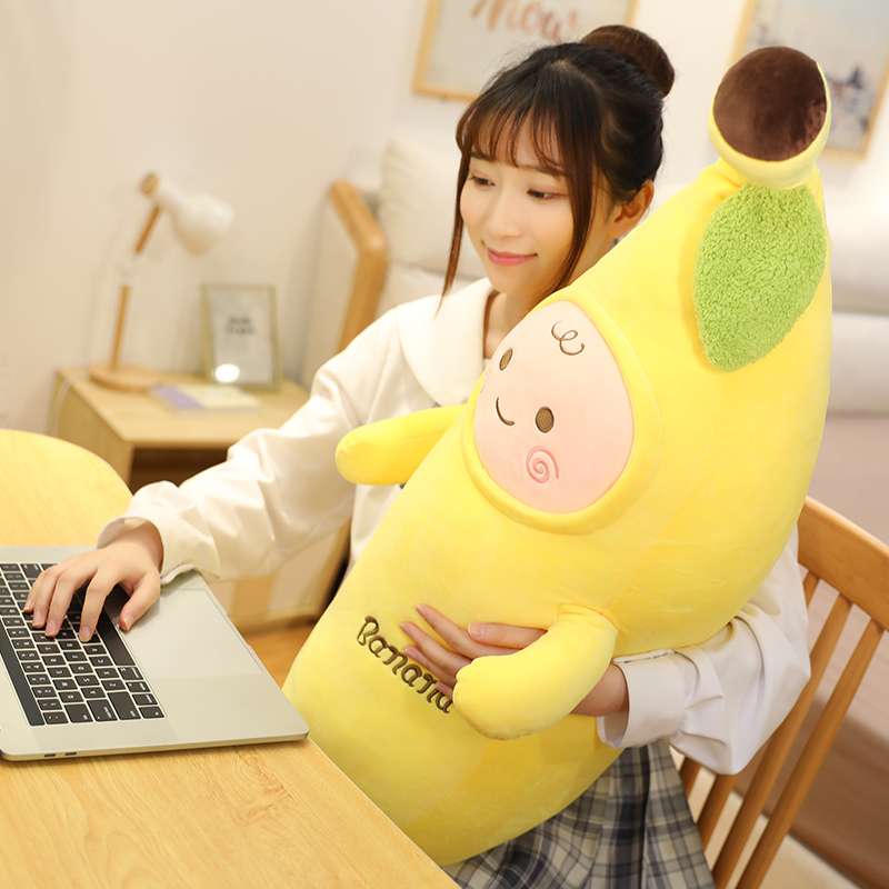 クッション クッション バナナ型キャラクター抱き枕