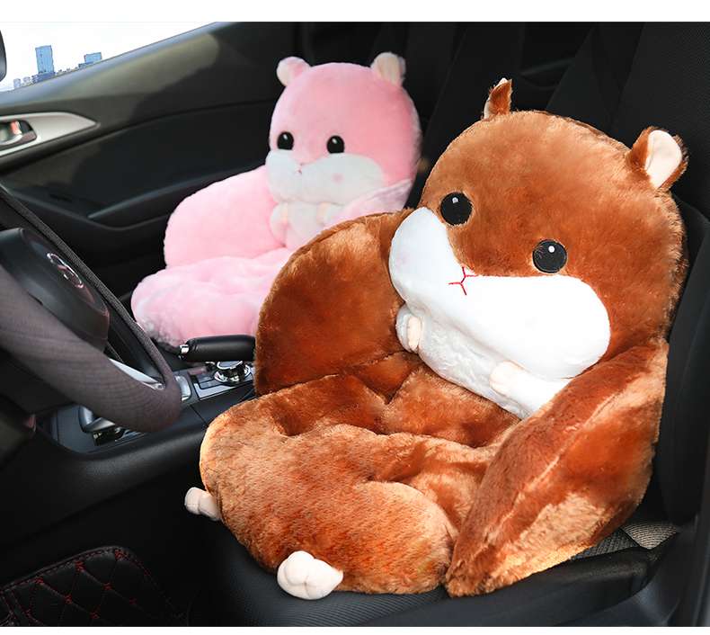 クッション モフモフ動物型車内クッション