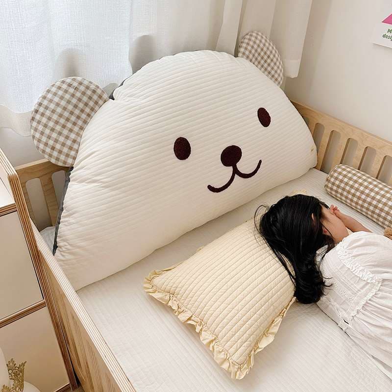 クッション くまさん顔型ぬいぐるみ大型ベッドクッション