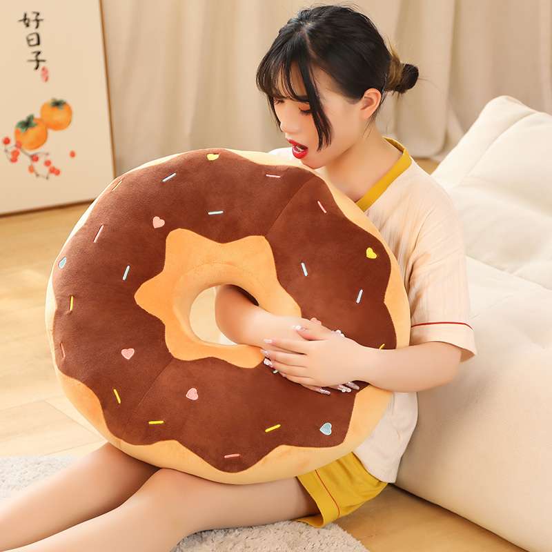 クッション ふわふわドーナツ型クッション