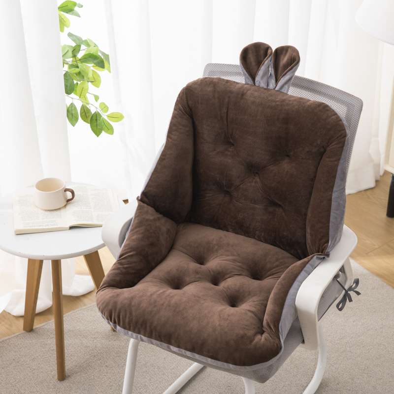 クッション ウサギ耳付きふわもこチェアクッション