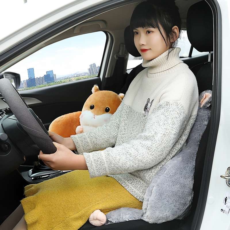 クッション モフモフ動物型車内クッション