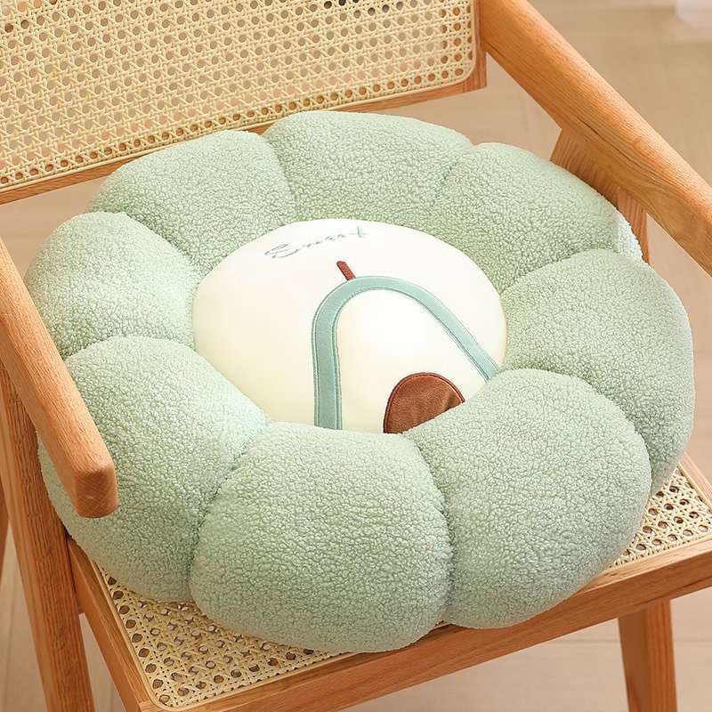 クッション クッション フルーツモチーフの花型座布団