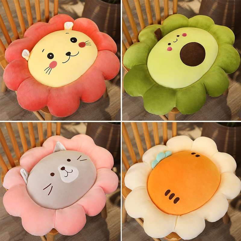 クッション お花型キャラクタークッション