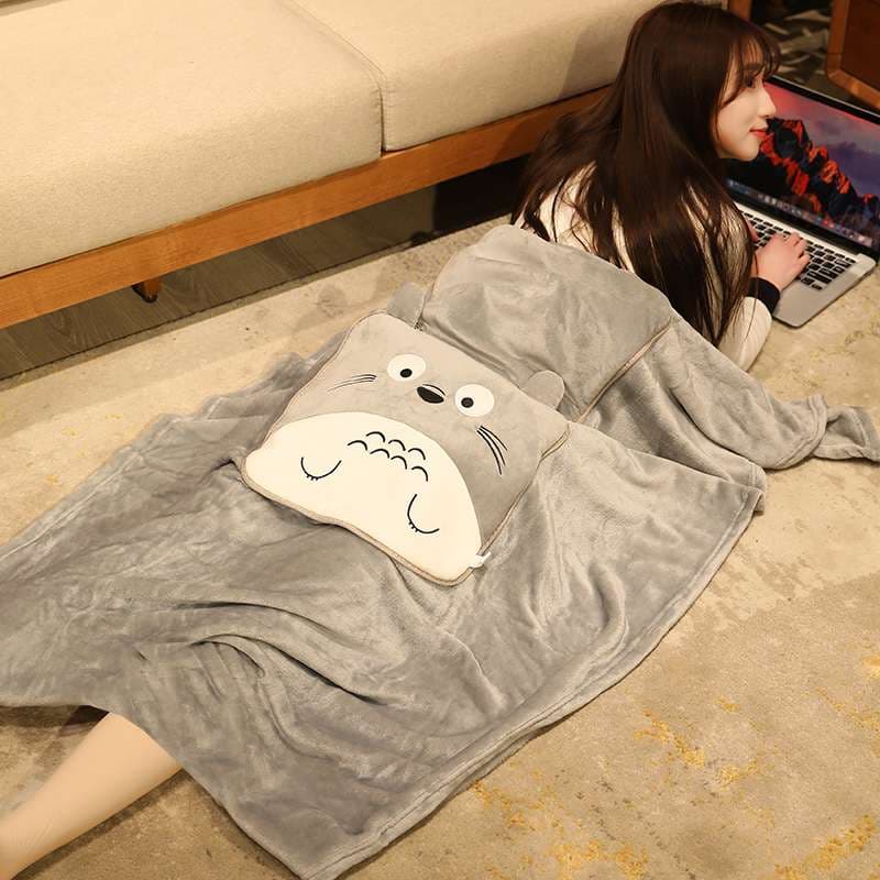 クッション クッション 癒しの動物キャラクター変身ブランケット