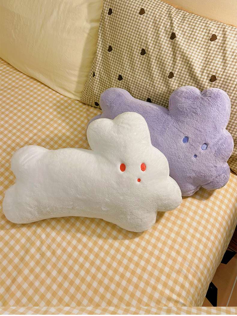 クッション もこもこ雲の表情クッション