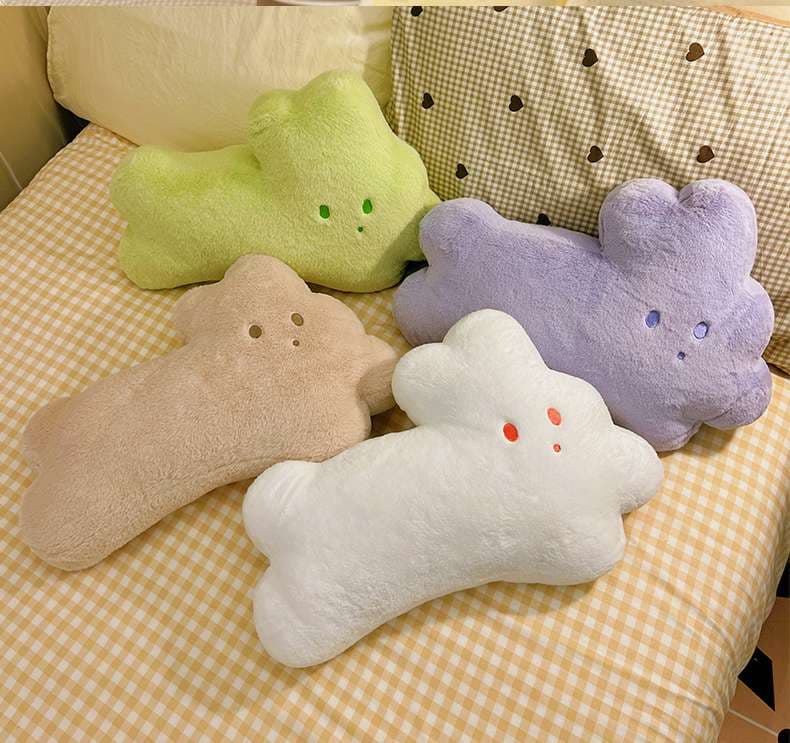 クッション もこもこ雲の表情クッション