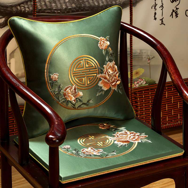 クッション 刺繍入り中国風クッション