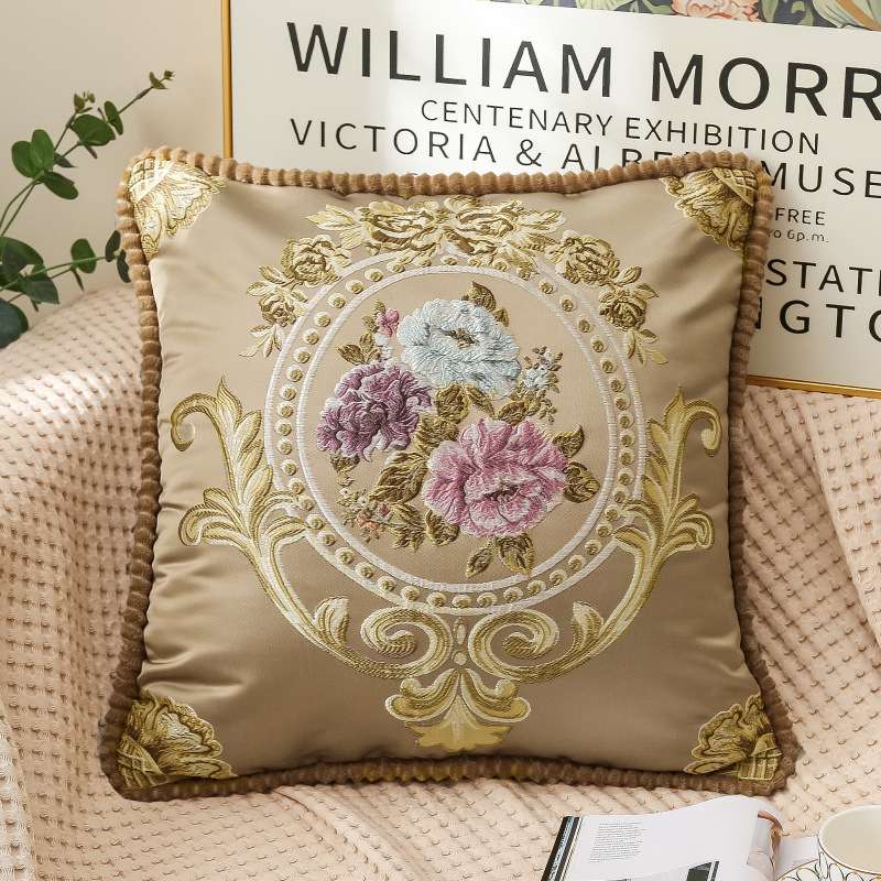 クッション 優雅な花園刺繍クッション コレクション