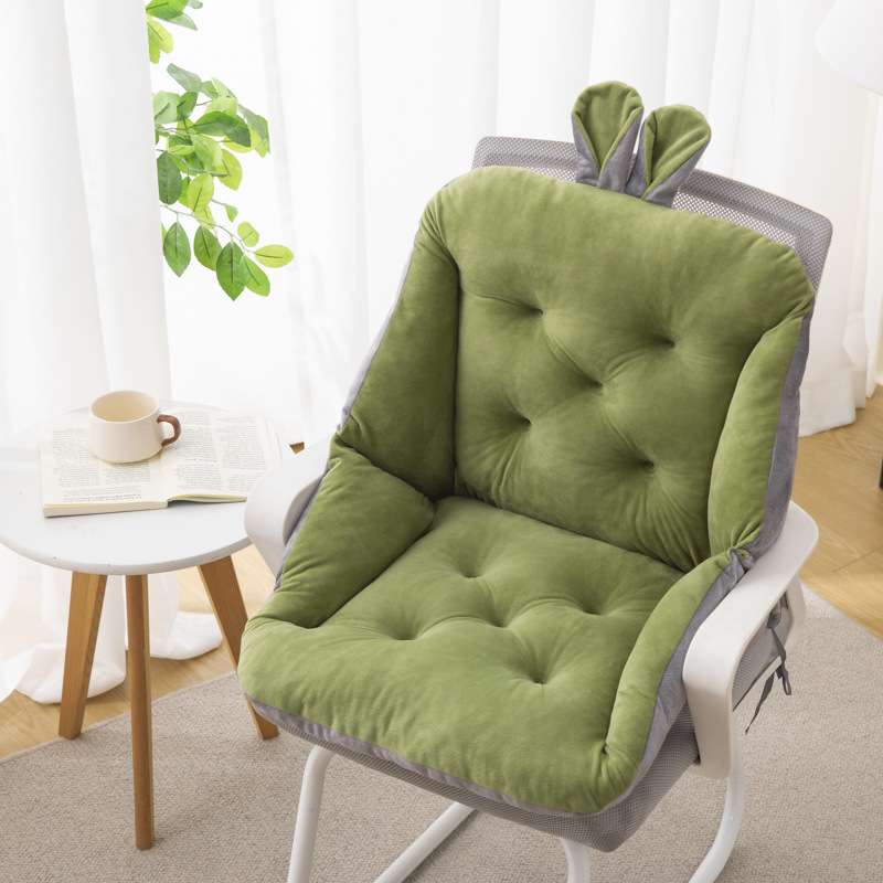 クッション ウサギ耳付きふわもこチェアクッション
