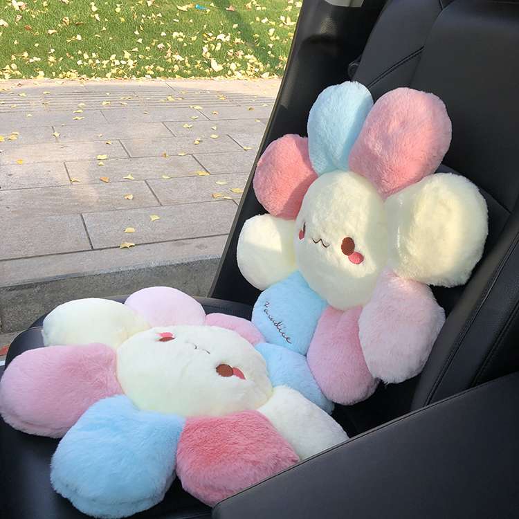 クッション ふわふわお花型スマイルクッション