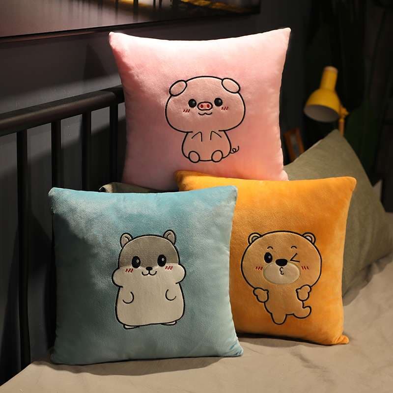 クッション かわいい動物キャラクタークッション