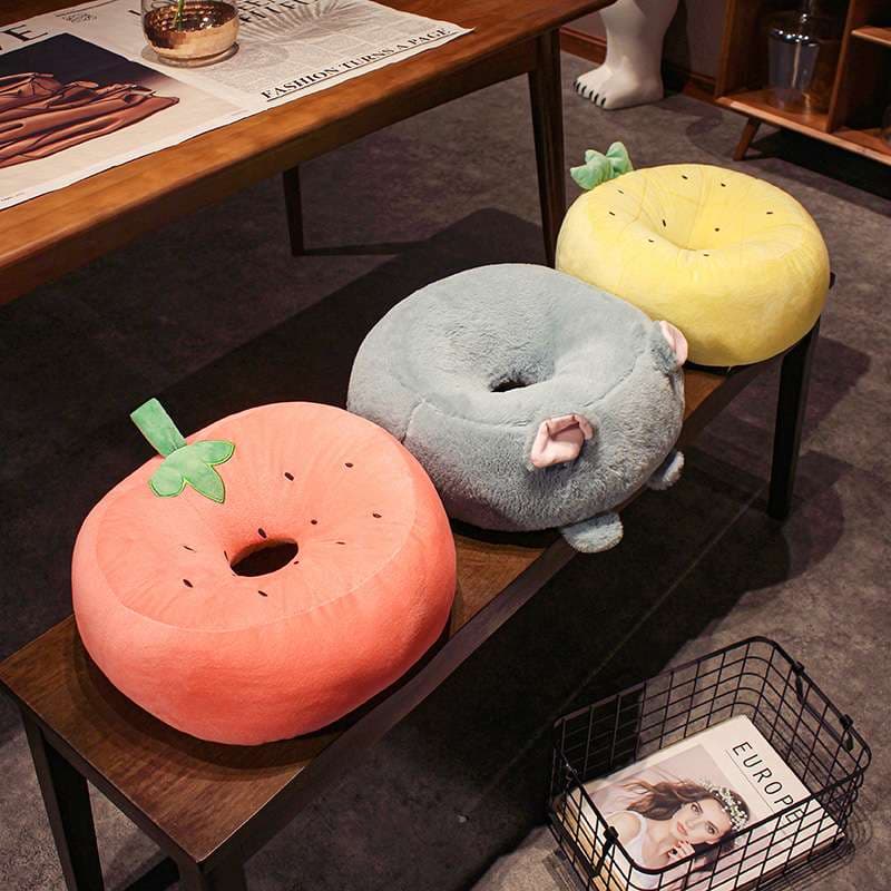 クッション フルーツ型座り心地クッション