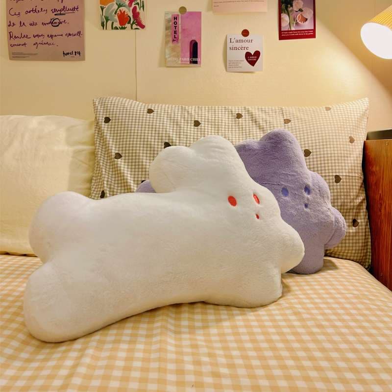 クッション もこもこ雲の表情クッション