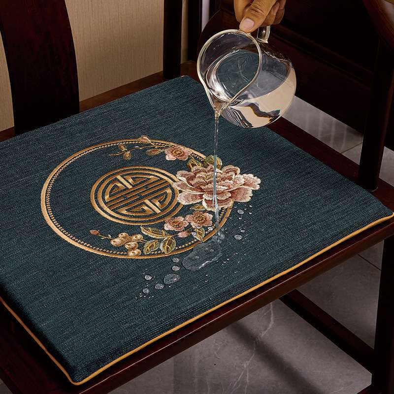 クッション 刺繍入り中華風クッション座布団