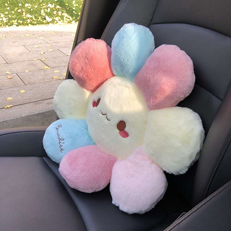 クッション ふわふわお花型スマイルクッション