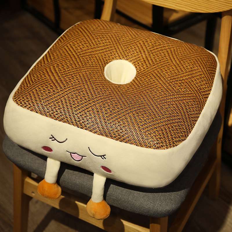 クッション 表情豊かな食パン型座布団クッション