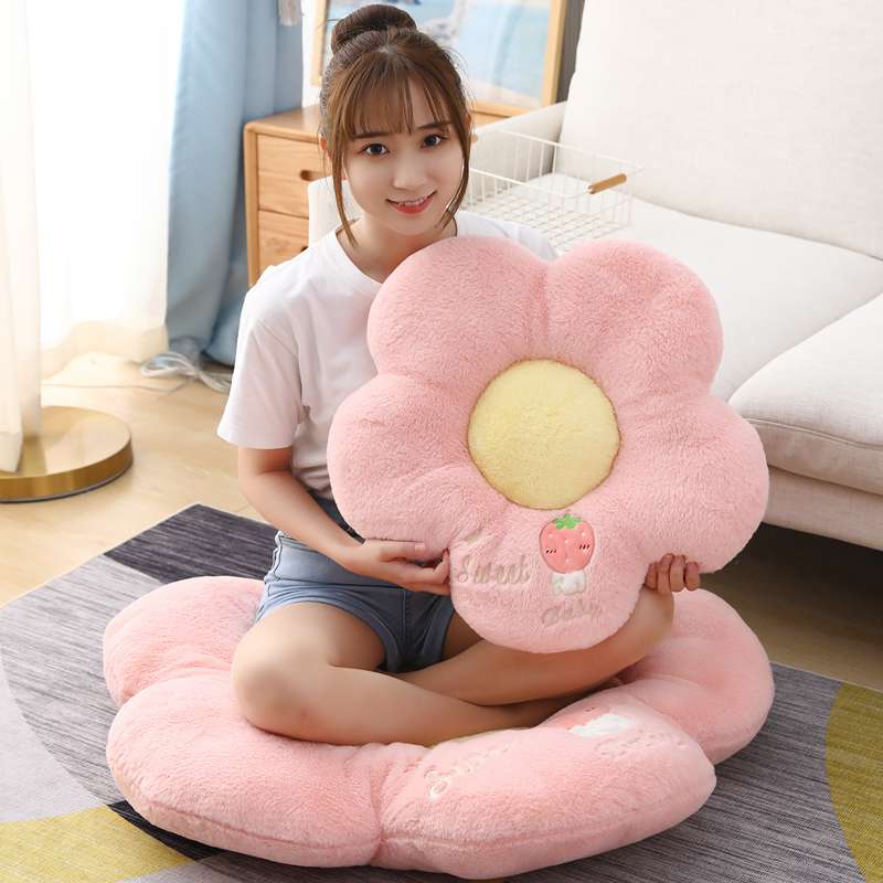 クッション ふわもこ花びらクッション 座布団セット
