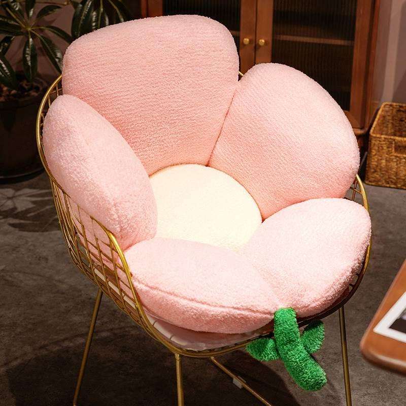 クッション 花びら型もこもこクッション