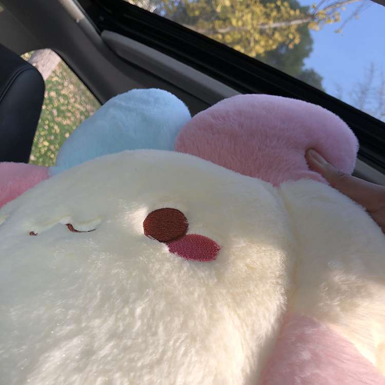 クッション ふわふわお花型スマイルクッション